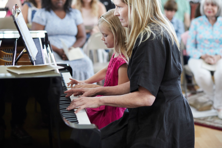 Piano duet at recital